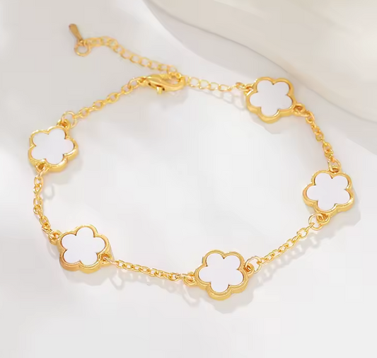 Bracelet en émail blanc