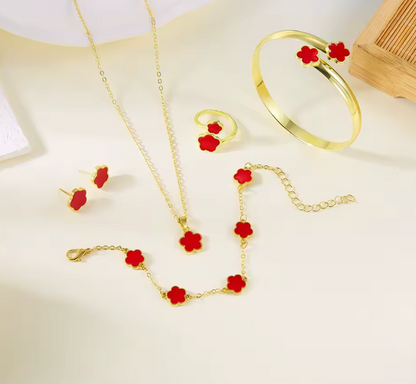 Bracelet en émail rouge